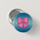 Roze lint ronde button 3,2 cm (Voorkant /achterkant)