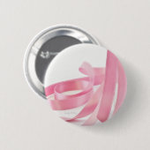 Roze lint ronde button 5,7 cm (Voorkant /achterkant)