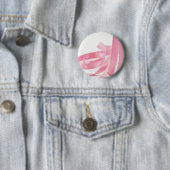 Roze lint ronde button 5,7 cm (In situ)