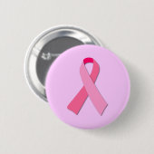 Roze lint ronde button 5,7 cm (Voorkant /achterkant)