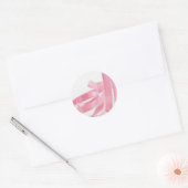 Roze lint ronde sticker (Envelop)