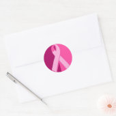 Roze lint ronde sticker (Envelop)