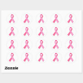 Roze Lint Ronde Sticker (Vel)