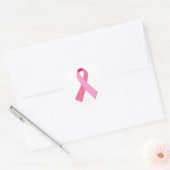 Roze Lint Ronde Sticker (Envelop)