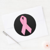 Roze lint ronde sticker (Envelop)