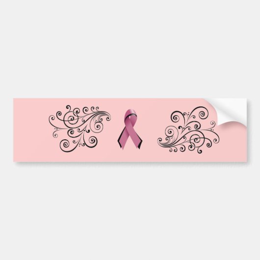 Roze lint/roze Bumpersticker (Voorkant)