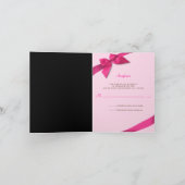Roze lint RSVP-opmerking (Binnen)