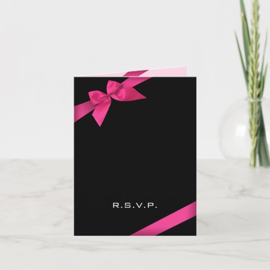 Roze lint RSVP-opmerking (Voorkant)