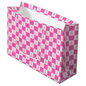 Roze Lint Schaakbord – Borstkanker Bewustzijn Groot Cadeauzakje (Voorkant Gekanteld)