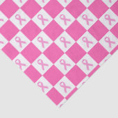 Roze Lint Schaakbord – Borstkanker Bewustzijn Tissuepapier (Detail)
