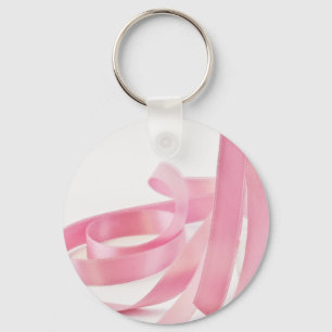 Roze lint sleutelhanger