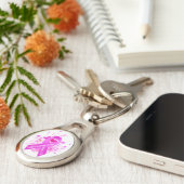 Roze lint  sleutelhanger (Zijkant)