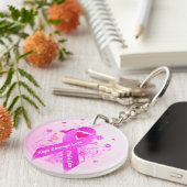 Roze lint  sleutelhanger (Voorkant Rechts)