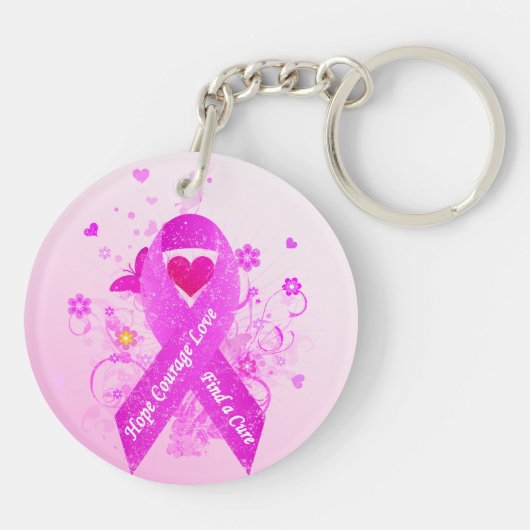 Roze lint  sleutelhanger (Achterkant)