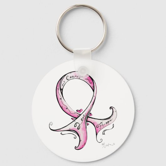 Roze lint sleutelhanger (Voorkant)