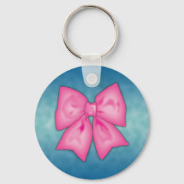 Roze lint sleutelhanger