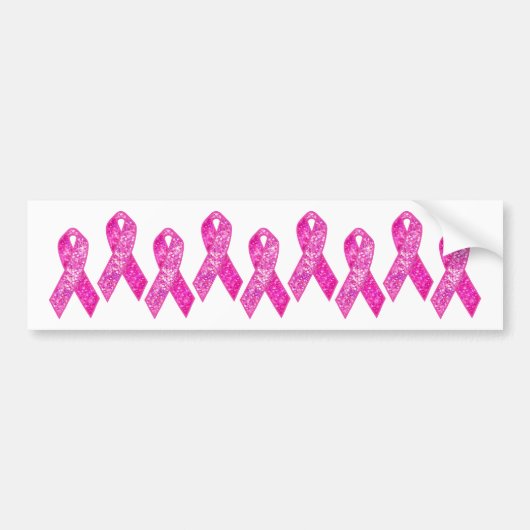 Roze lint Sparkle-cadeaus Bumpersticker (Voorkant)