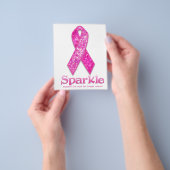 Roze lint Sparkle-cadeaus Flyer (Hand)