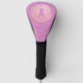 Roze lint Sparkle Golfheadcover (Voorkant)