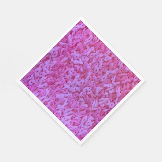 Roze lint Sprinkle Servetten (Hoek)