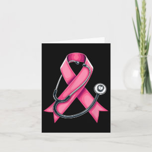Roze lint stethoscoop Schattigee verpleegkundige b Kaart
