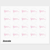  roze lint Sticker (Vel)