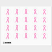Roze lint-Sticker Ronde Sticker (Vel)