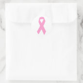 Roze lint-Sticker Ronde Sticker (Tas)