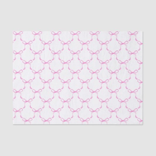 Roze lint strikken tissuepapier (Voorkant)