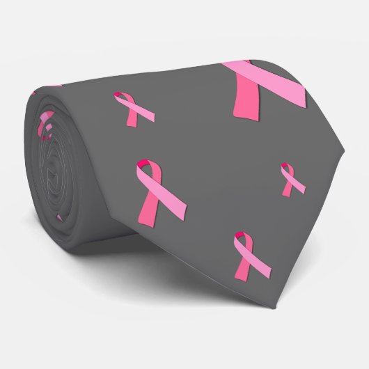 Roze Lint Stropdas (Opgerold)