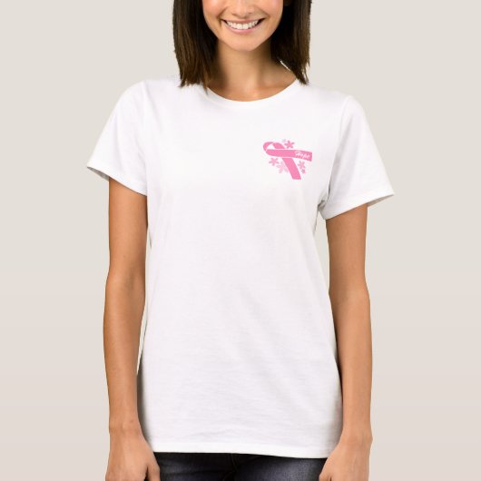 Roze lint t-shirt (Voorkant)