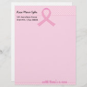 Roze lint Tartan Persoonlijk Briefhoofd (Voorkant / Achterkant)