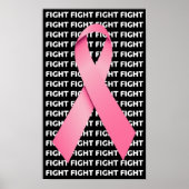 Roze lint tegen borstkanker poster (Voorkant)