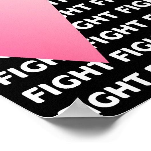 Roze lint tegen borstkanker poster (Hoek)