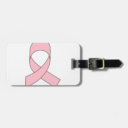 Roze Lint Tekening Bagagelabel (Voorkant horizontaal)