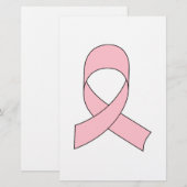 Roze Lint Tekening Briefpapier (Voorkant / Achterkant)