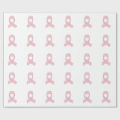 Roze Lint Tekening Cadeaupapier (Vlak)