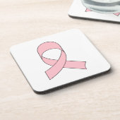 Roze lint tekening drankjes onderzetter (Linkerzijde)