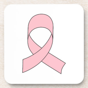 Roze lint tekening drankjes onderzetter