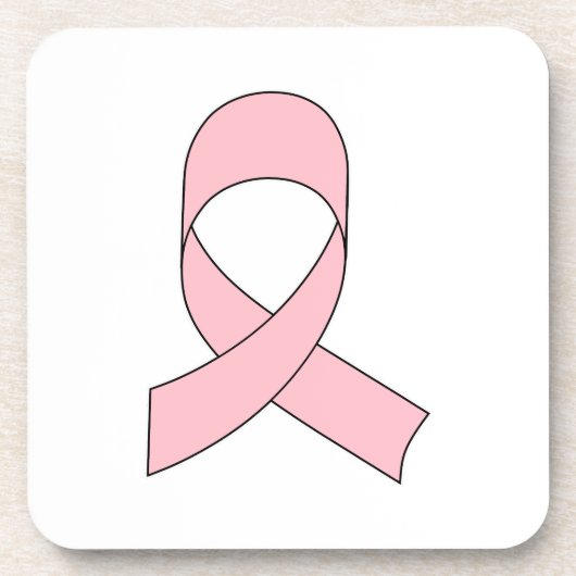 Roze lint tekening drankjes onderzetter (Voorkant)