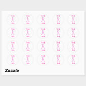 Roze lint - Think Pink Ronde Sticker (Vel)
