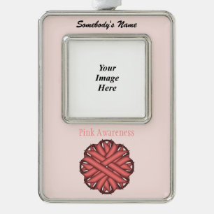 Roze lint Tmpl (V-O) van Kenneth Yoncich Verzilverd Omlijst Ornament