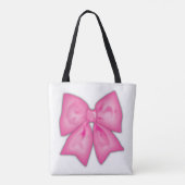 Roze lint tote bag (Achterkant)