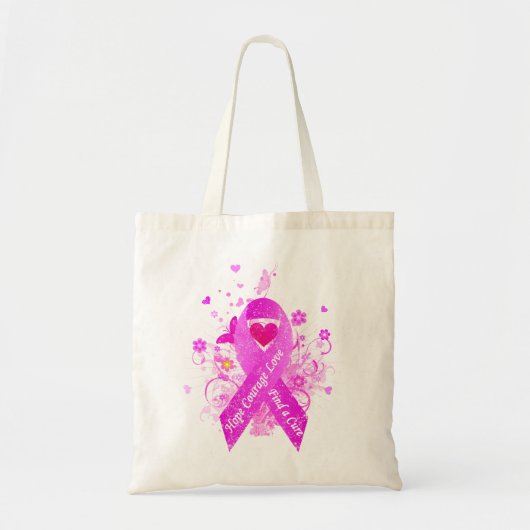 Roze lint  tote bag (Voorkant)