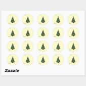Roze lint Tree Gift Sticker (Vel)