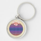 Roze lint trouw-sleutelhanger sleutelhanger (Voorkant)