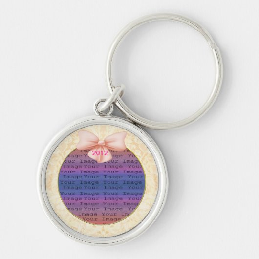 Roze lint trouw-sleutelhanger sleutelhanger (Voorkant)