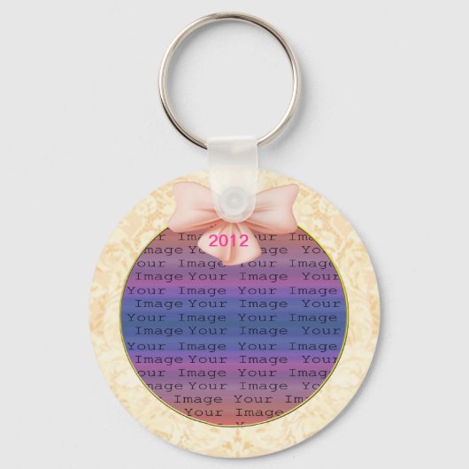 Roze lint trouw-sleutelhanger sleutelhanger (Voorkant)