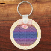 Roze lint trouw-sleutelhanger sleutelhanger (Voorkant)