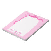 Roze Lint Trouwhek Notitieblok (Linkerzijde)